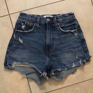Abercrombie & Fitch High Rise Mom Denim Jean Shorts -24